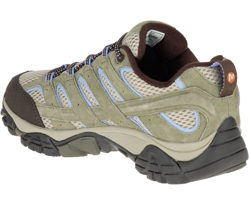 Tenis Senhora - Merrell Moab 2 Waterproof Wide Width - Verde Oliva - LSF481605
